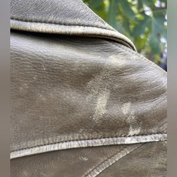 What Goes Around Comes Around Olive Jeather Jacket - Picture 2 of 7